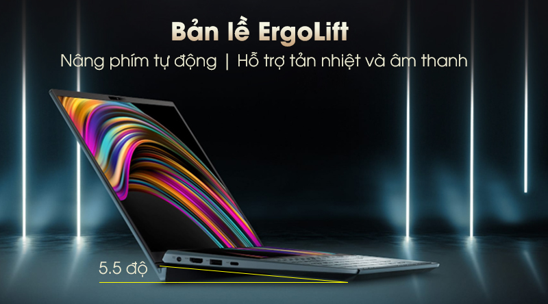 Laptop Asus ZenBook Duo UX481F tự động nâng phím