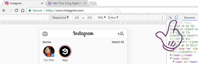 Cách đăng bài trên instagram bằng máy tính với Chrome
