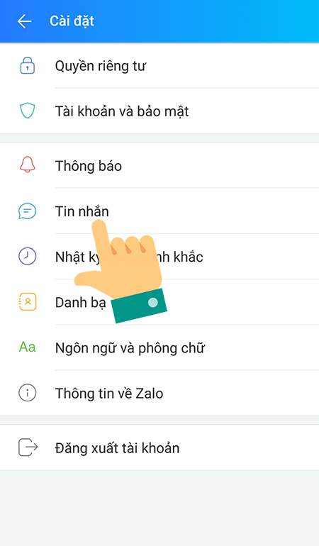 Sao lưu tin nhắn trên Zalo