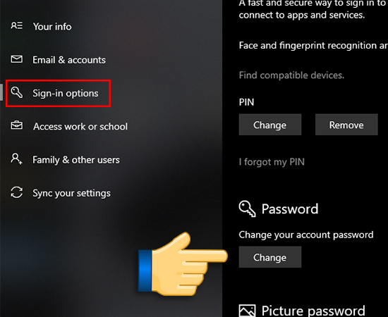 Phím tắt đổi mật khẩu máy tính