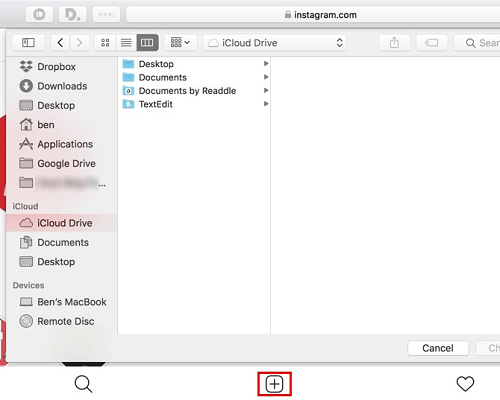 Cách đăng ảnh trên instagram bằng máy tính với trình duyệt Safari
