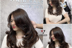 Tóc layer nữ sau khi được tạo mẫu tại Venus Hairsalon